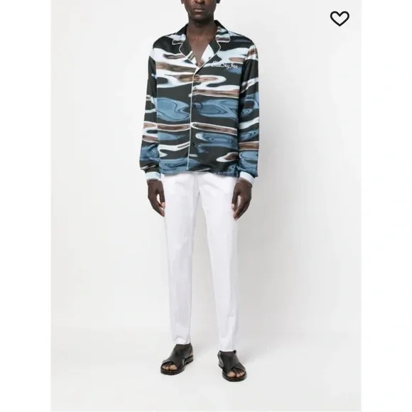 BLUE SKY INNabstract-print long-sleeved shirt